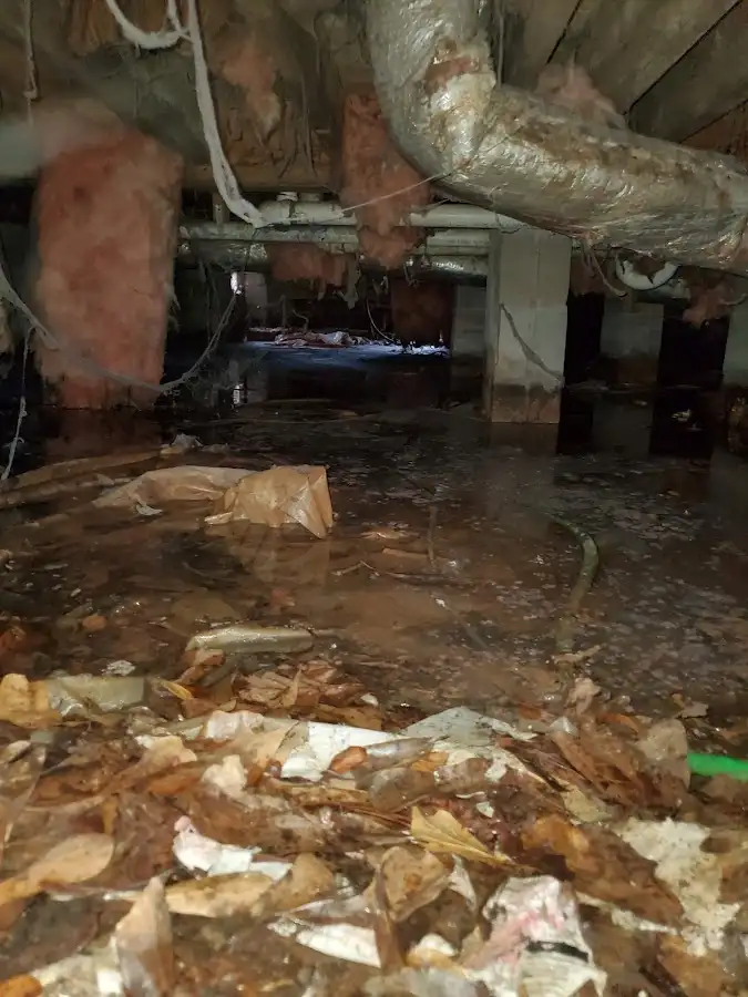 Crawl space flood assessment for Commercial Water Damage Restoration in Buckhall