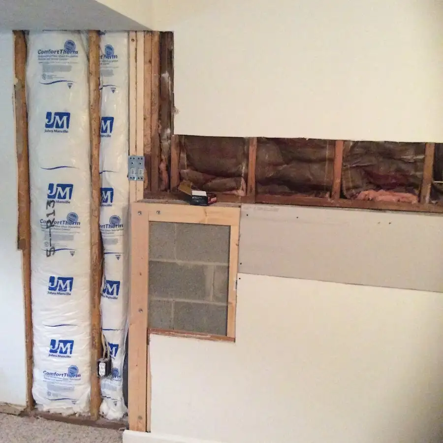 Wall insulation replacement during Contents Cleaning & Restoration in Buckhall